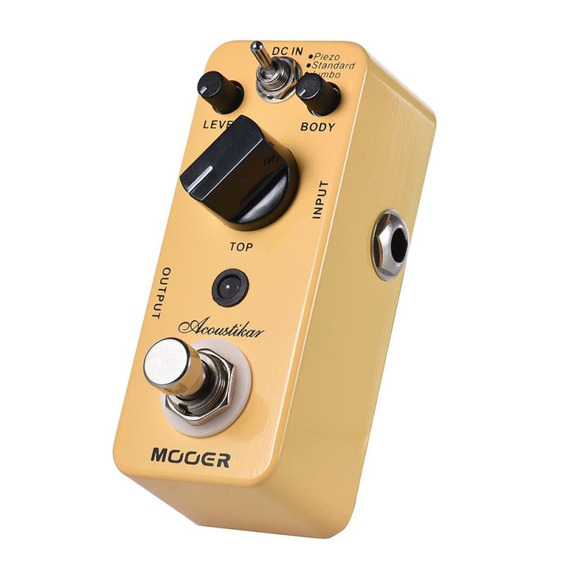 Musical Effects |   Acoustikar Acoustic Guitar Simulator Effect Pedal True Bypass with 3 Modes (Piezo/Standard/Jumbo) Yellow Musical Effects Musical Effects