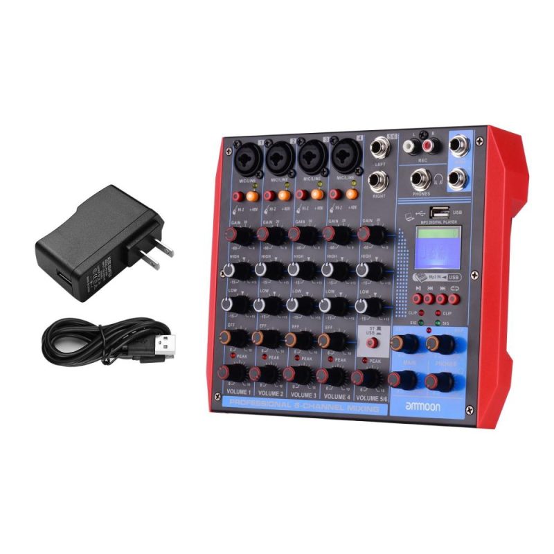 Musical Effects |   AG-6 Portable 6-Channel Mixing Console Digital Audio Mixer Musical Effects Musical Effects