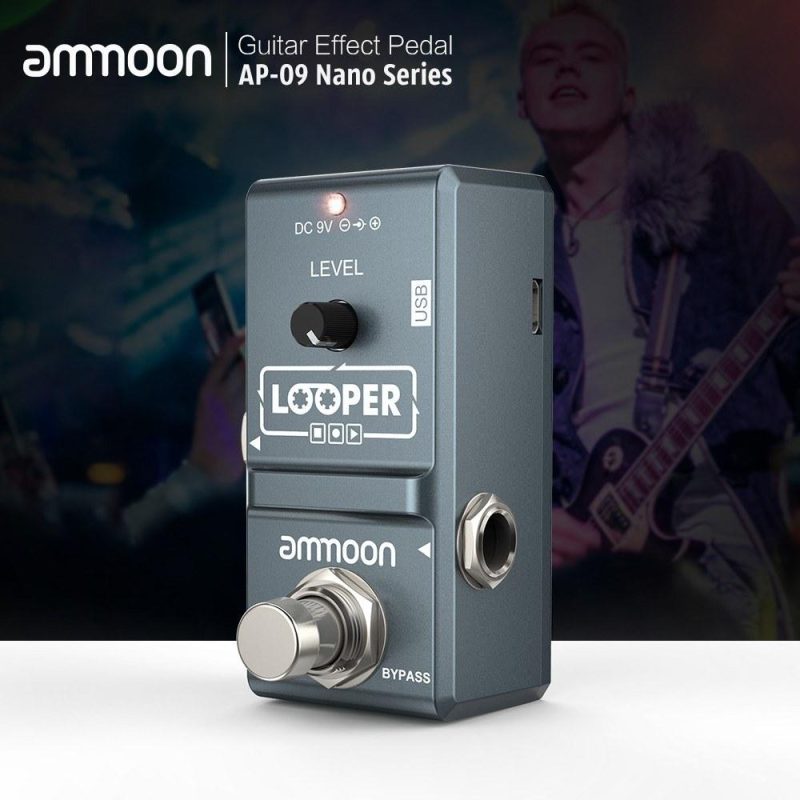 Musical Effects |   AP-09  Nano Loop Electric Guitar Effect Pedal Looper True Bypass Unlimited Overdubs 10 Minutes Recording with USB Cable Musical Effects Musical Effects