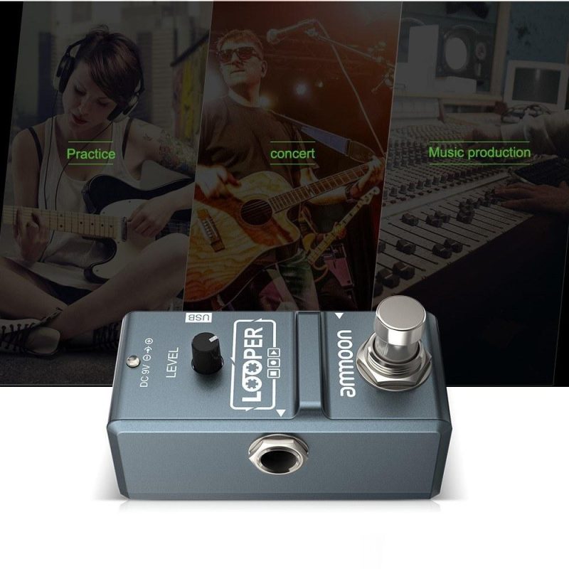 Musical Effects |   AP-09  Nano Loop Electric Guitar Effect Pedal Looper True Bypass Unlimited Overdubs 10 Minutes Recording with USB Cable Musical Effects Musical Effects