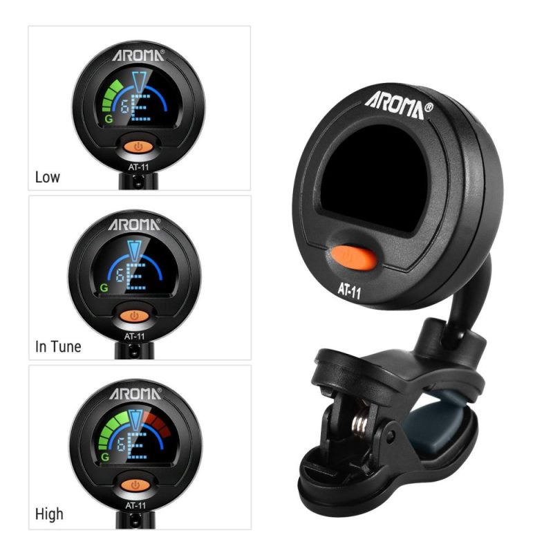 Musical Effects |   AT-11 Clip-on Tuner Color Screen Black Musical Effects Black