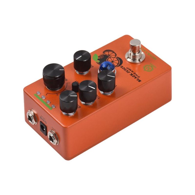 Musical Effects |   BLACK JUICE Guitar Preamp Pedal / Overdrive with Gain, Mid Boost, and EQ Orange Musical Effects Musical Effects