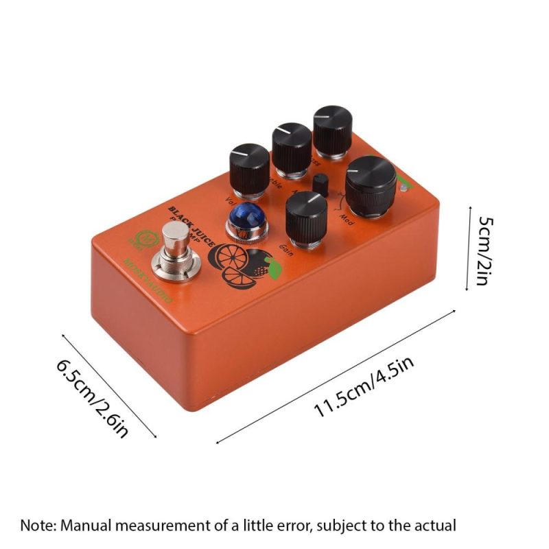 Musical Effects |   BLACK JUICE Guitar Preamp Pedal / Overdrive with Gain, Mid Boost, and EQ Orange Musical Effects Musical Effects