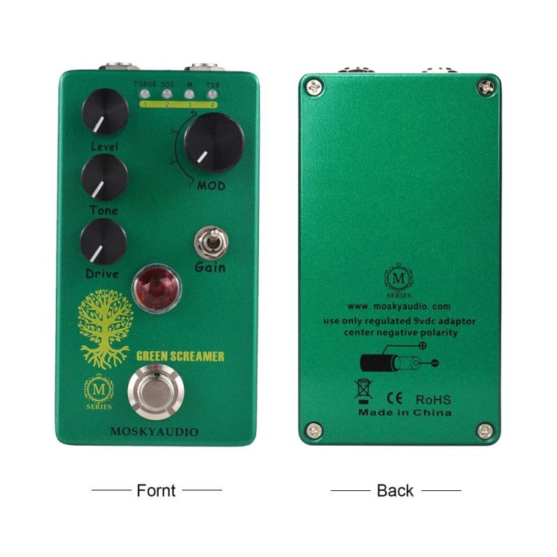 Musical Effects |   Booster/Overdrive Guitar Effect Pedal – GREEN SCREAMER Green Musical Effects Green