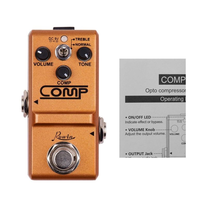 Musical Effects |   Compressor Guitar Pedal Effect Pedal True Bypass Orange Musical Effects Musical Effects