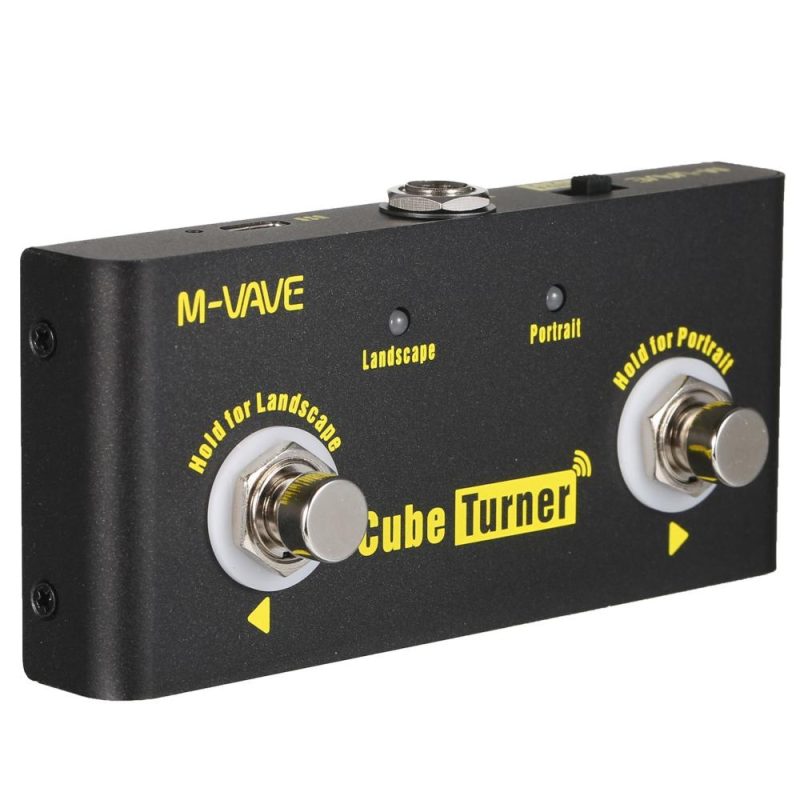 Musical Effects |   Cube Turner Wireless Page Turner Pedal Rechargeable Music Sheet Turner Black Musical Effects Black