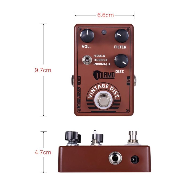 Musical Effects |   D-11 Vintage Distortion Guitar Effect Pedal Coffee Musical Effects Coffee