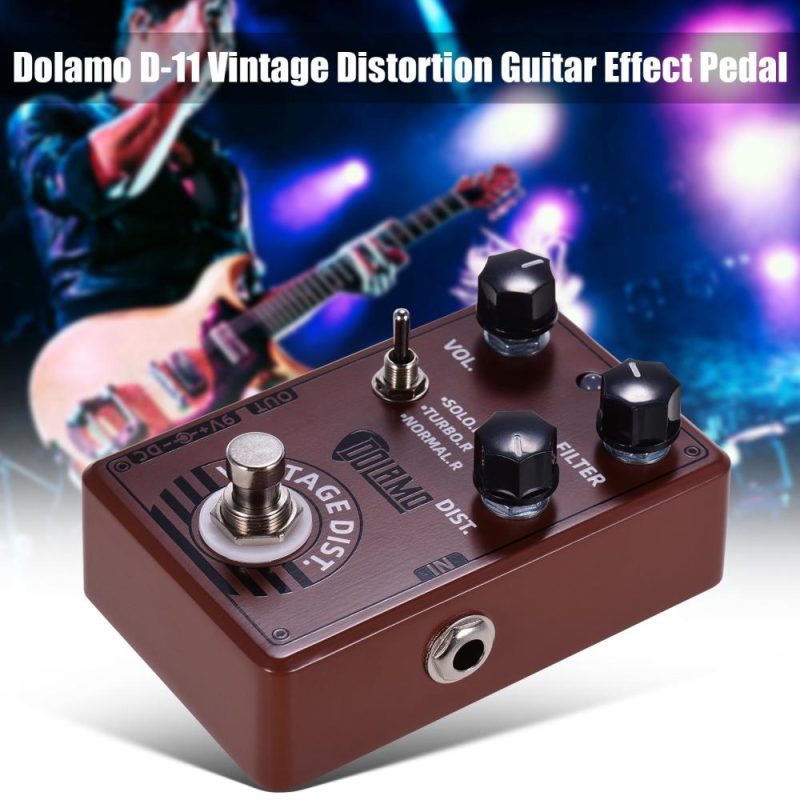 Musical Effects |   D-11 Vintage Distortion Guitar Effect Pedal Coffee Musical Effects Coffee