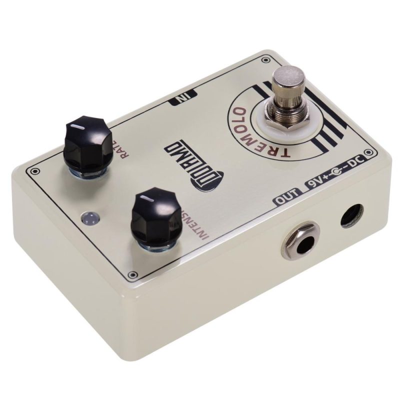 Musical Effects |   D-13 Vintage Style Tremolo Guitar Effect Pedal with Intensity and Rate Controls True Bypass Design for Electric Guitar Beige Musical Effects Beige