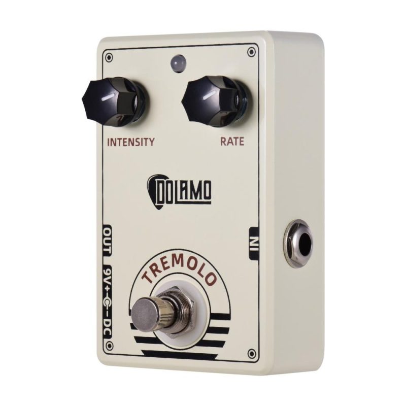 Musical Effects |   D-13 Vintage Style Tremolo Guitar Effect Pedal with Intensity and Rate Controls True Bypass Design for Electric Guitar Beige Musical Effects Beige