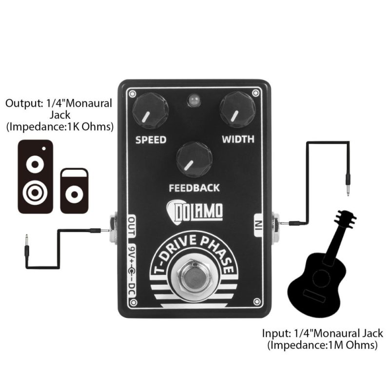 Musical Effects |   D-15 T-Drive Phase Pedal / True Bypass / Analog Phaser Effects Black Musical Effects Black