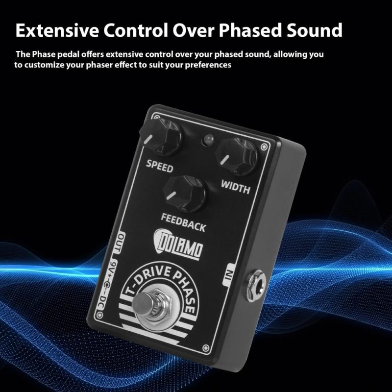 Musical Effects |   D-15 T-Drive Phase Pedal / True Bypass / Analog Phaser Effects Black Musical Effects Black