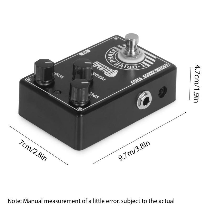 Musical Effects |   D-15 T-Drive Phase Pedal / True Bypass / Analog Phaser Effects Black Musical Effects Black