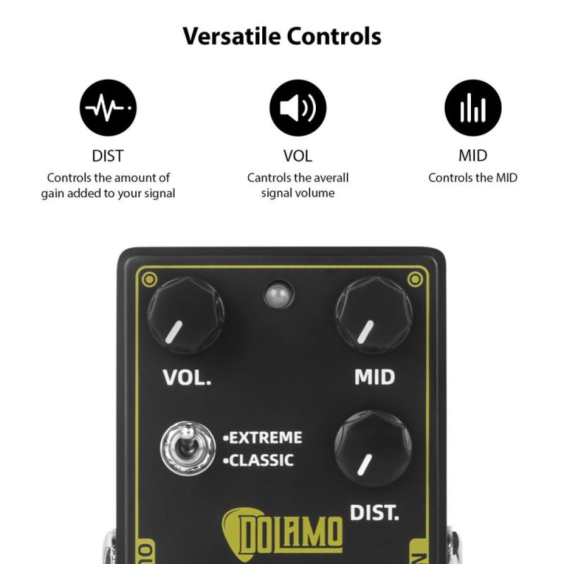 Musical Effects |   D-17 Guitar Effects Pedal / High Gain Distortion / True Bypass Black Musical Effects Black