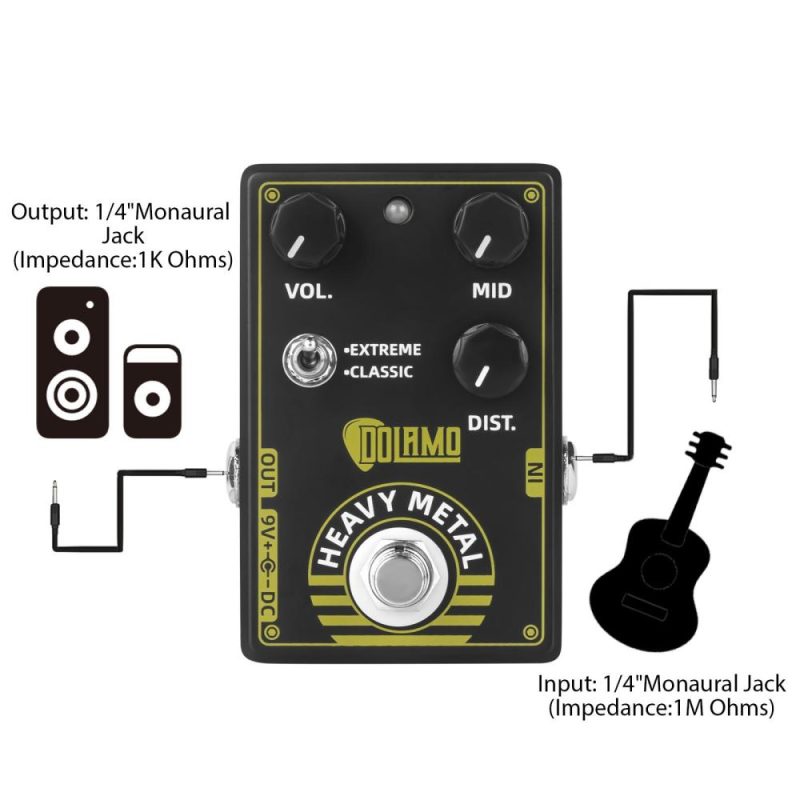 Musical Effects |   D-17 Guitar Effects Pedal / High Gain Distortion / True Bypass Black Musical Effects Black