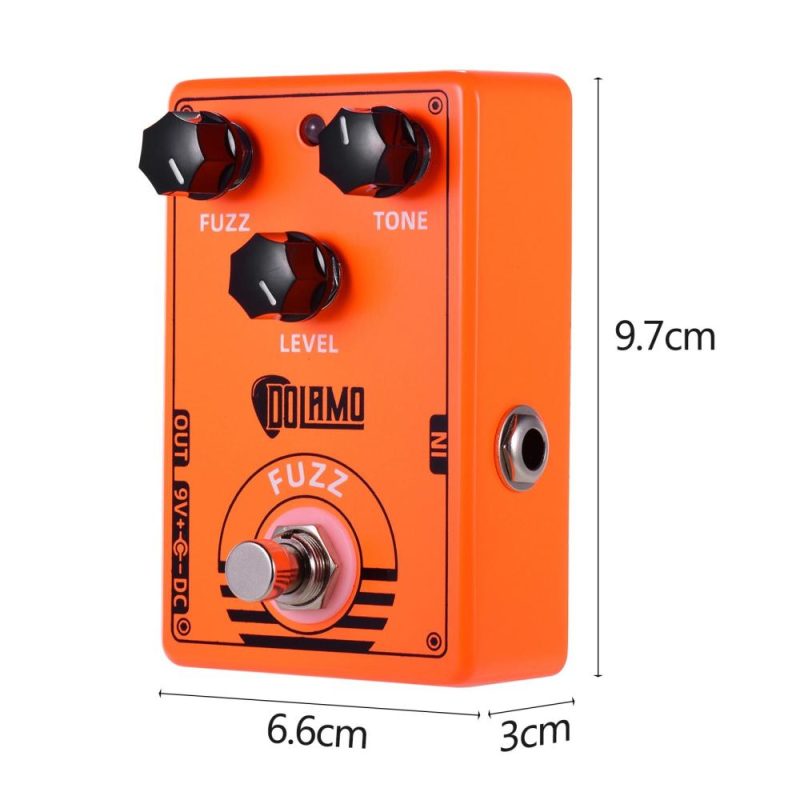 Musical Effects |   D-2 FUZZ Guitar Effect Pedal with True Bypass for Electric Guitar Orange Musical Effects Musical Effects