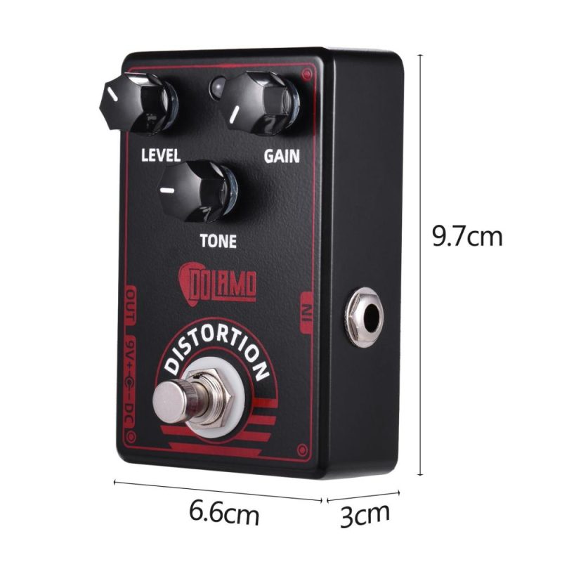 Musical Effects |   D-4 High Gain Distortion Guitar Effect Pedal True British Style Effect Pedal with True Bypass for Electric Guitar Black Musical Effects Black