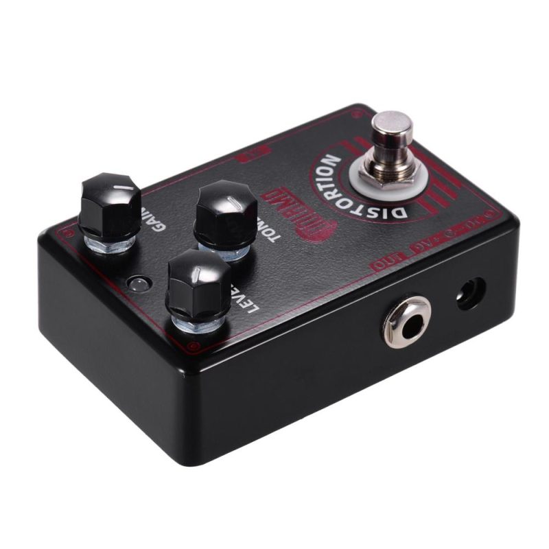 Musical Effects |   D-4 High Gain Distortion Guitar Effect Pedal True British Style Effect Pedal with True Bypass for Electric Guitar Black Musical Effects Black