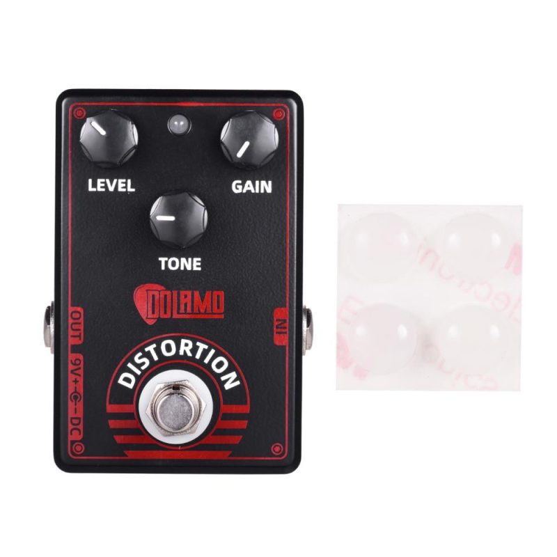 Musical Effects |   D-4 High Gain Distortion Guitar Effect Pedal True British Style Effect Pedal with True Bypass for Electric Guitar Black Musical Effects Black