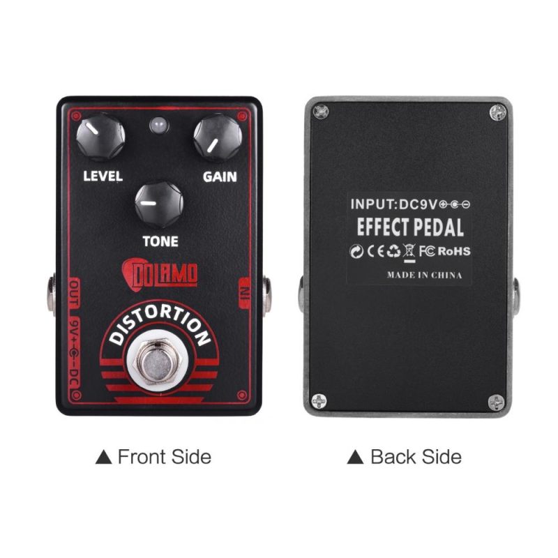 Musical Effects |   D-4 High Gain Distortion Guitar Effect Pedal True British Style Effect Pedal with True Bypass for Electric Guitar Black Musical Effects Black