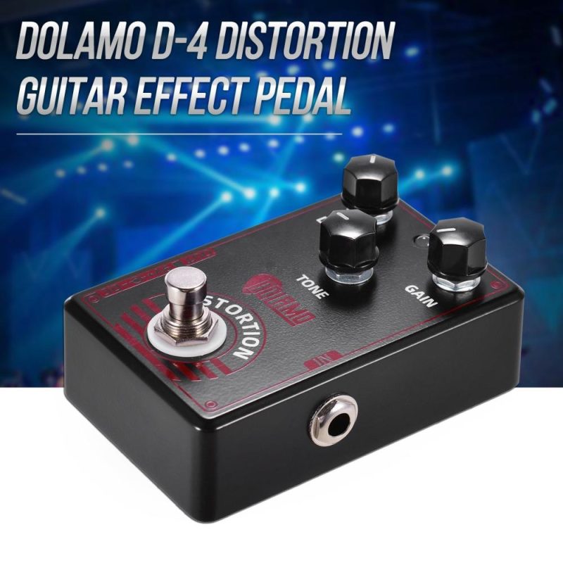 Musical Effects |   D-4 High Gain Distortion Guitar Effect Pedal True British Style Effect Pedal with True Bypass for Electric Guitar Black Musical Effects Black