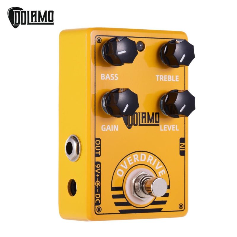 Musical Effects |   D-8 Overdrive Guitar Effect Pedal with Bass Treble Gain Level Controls and True Bypass Design for Electric Guitar Yellow Musical Effects Musical Effects