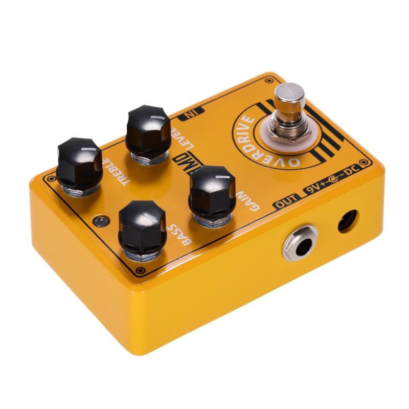 Musical Effects |   D-8 Overdrive Guitar Effect Pedal with Bass Treble Gain Level Controls and True Bypass Design for Electric Guitar Yellow Musical Effects Musical Effects