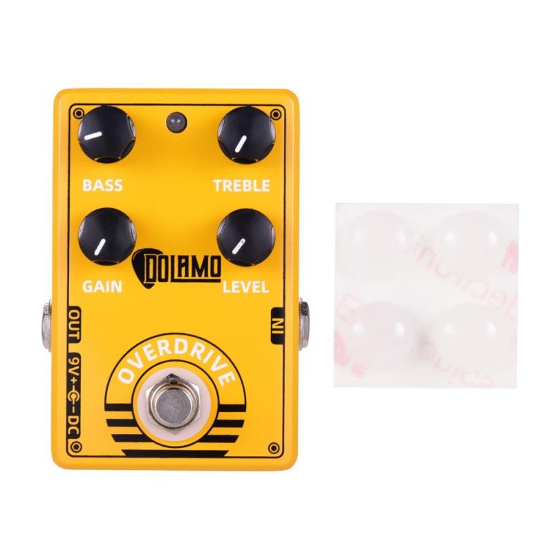 Musical Effects |   D-8 Overdrive Guitar Effect Pedal with Bass Treble Gain Level Controls and True Bypass Design for Electric Guitar Yellow Musical Effects Musical Effects