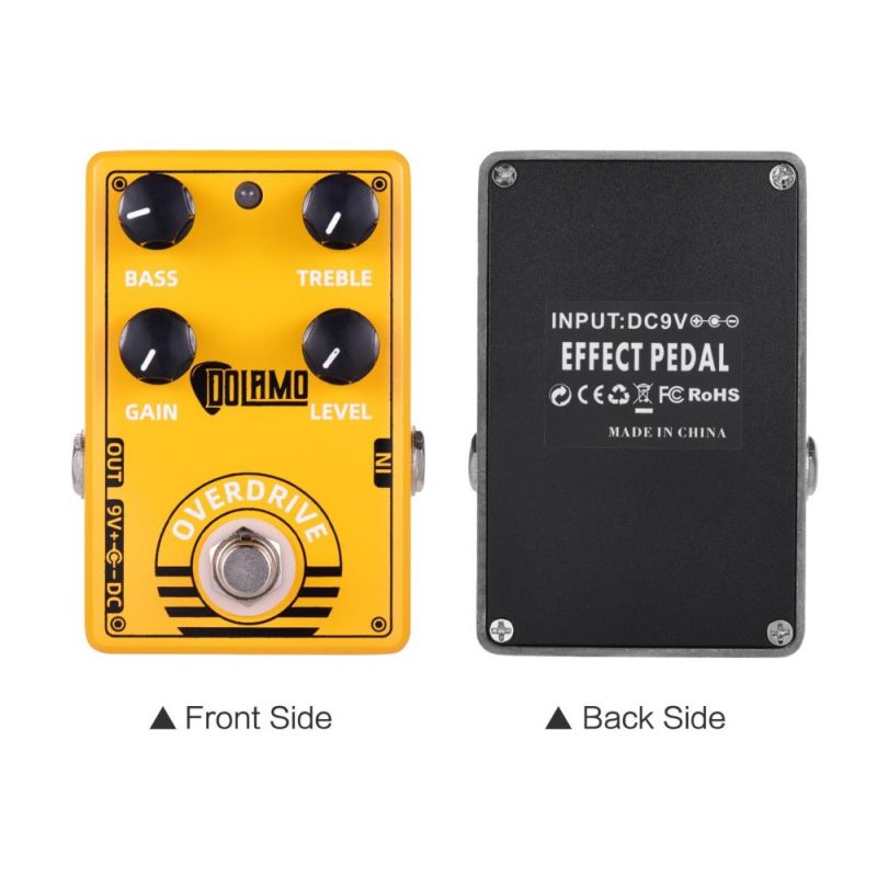 Musical Effects |   D-8 Overdrive Guitar Effect Pedal with Bass Treble Gain Level Controls and True Bypass Design for Electric Guitar Yellow Musical Effects Musical Effects