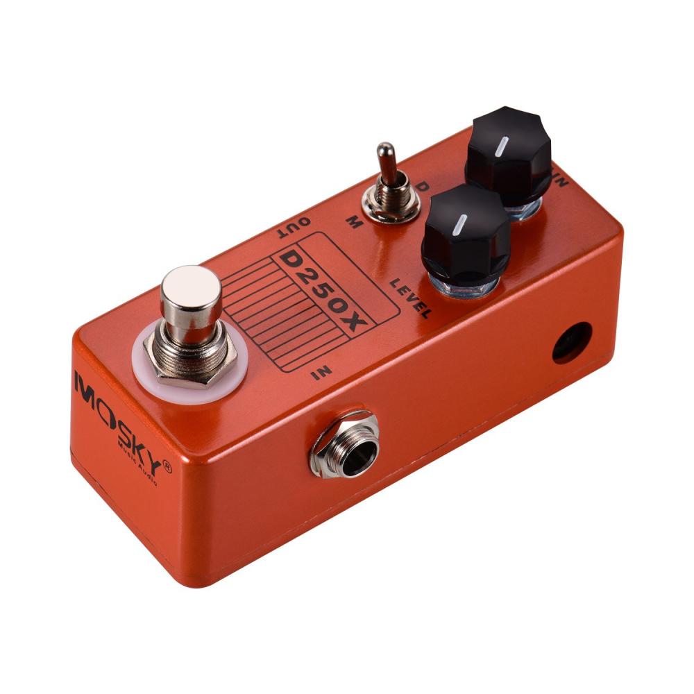 Musical Effects |   D250X Mini Electric Guitar Overdrive Preamp Effect Pedal 2 Models Full Metal Shell True Bypass Orange Musical Effects Musical Effects