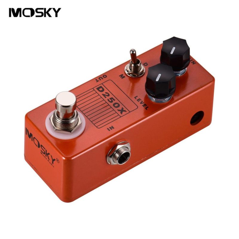 Musical Effects |   D250X Mini Electric Guitar Overdrive Preamp Effect Pedal 2 Models Full Metal Shell True Bypass Orange Musical Effects Musical Effects