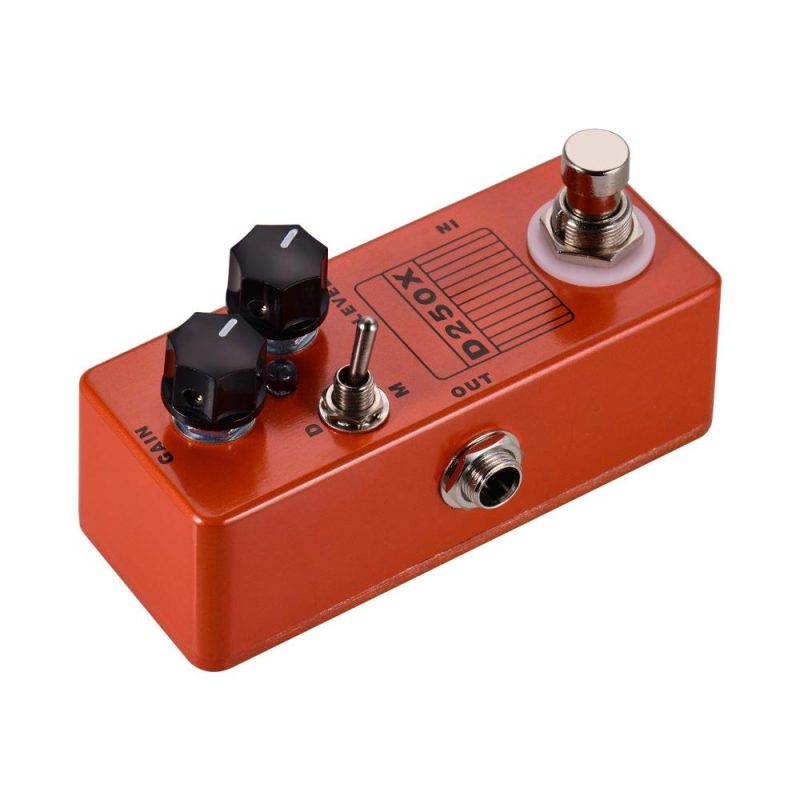 Musical Effects |   D250X Mini Electric Guitar Overdrive Preamp Effect Pedal 2 Models Full Metal Shell True Bypass Orange Musical Effects Musical Effects