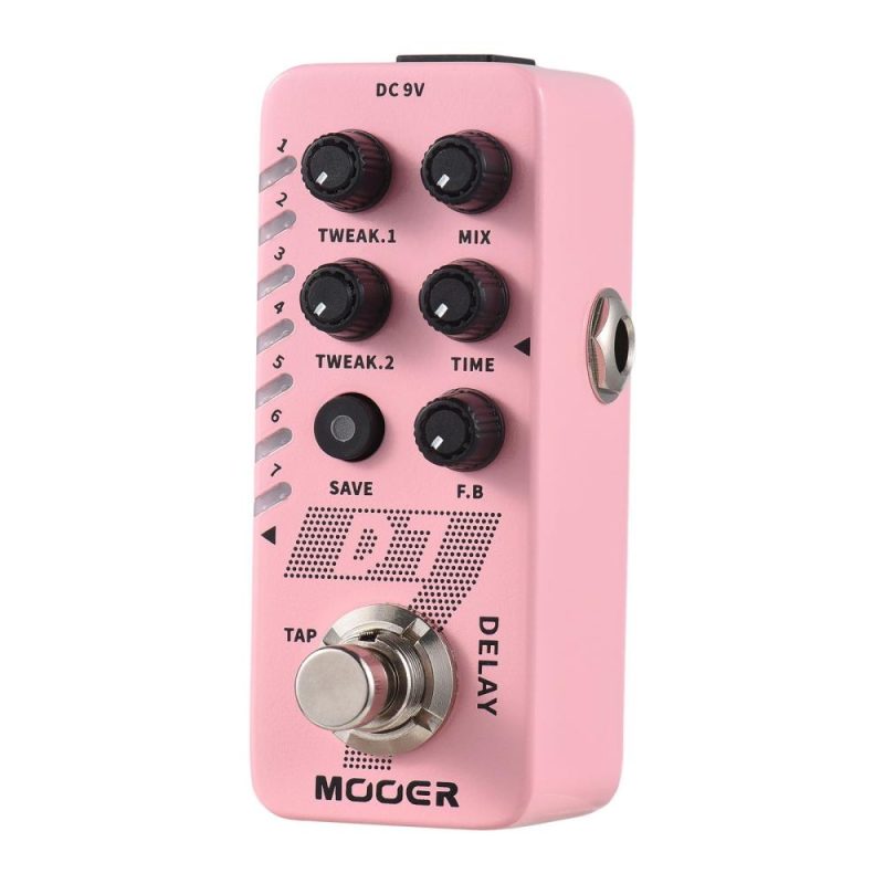 Musical Effects |   D7 Delay Guitar Delay Pedal Electric Guitar Effects Pedal 6 Delay Effects True Bypass Metal Shell Pink Musical Effects Musical Effects