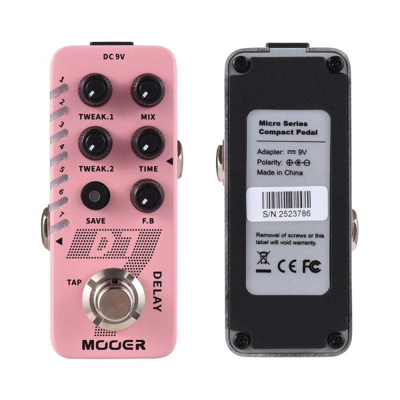 Musical Effects |   D7 Delay Guitar Delay Pedal Electric Guitar Effects Pedal 6 Delay Effects True Bypass Metal Shell Pink Musical Effects Musical Effects