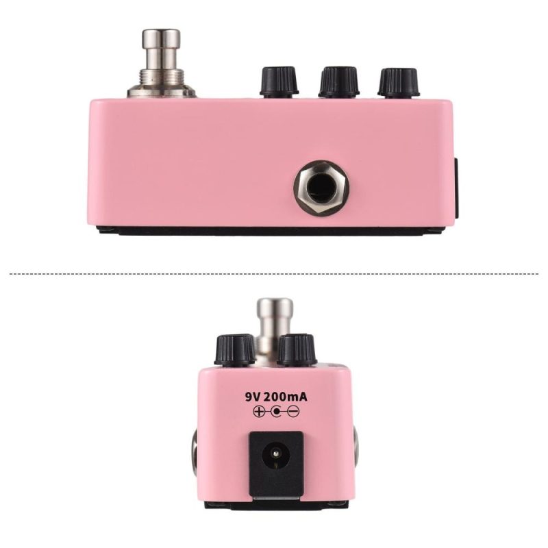 Musical Effects |   D7 Delay Guitar Delay Pedal Electric Guitar Effects Pedal 6 Delay Effects True Bypass Metal Shell Pink Musical Effects Musical Effects