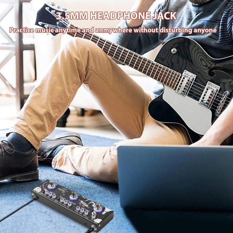 Musical Effects |   DAP-1 Comprehensive 3-in-1 Guitar Multi-Effects Pedal with Advanced Delay, Ocean Verb, and Distortion Black Musical Effects Black