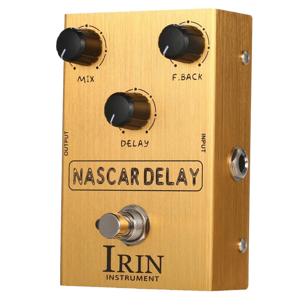 Musical Effects |   Delay Guitar Effect Pedal for Electric Guitar – NASCAR DELAY Gold Musical Effects Gold