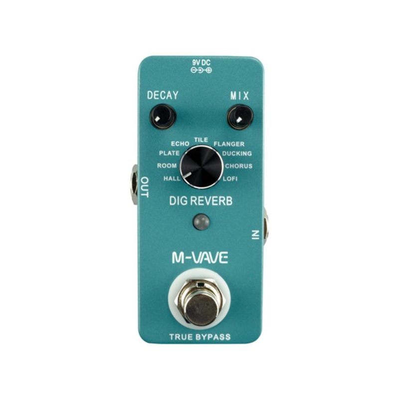 Musical Effects |   DIG REVERB Digital Reverb Guitar Effect Pedal 9 Reverb Types Decay & Mix Control True Bypass Full Metal Shell Musical Effects Musical Effects