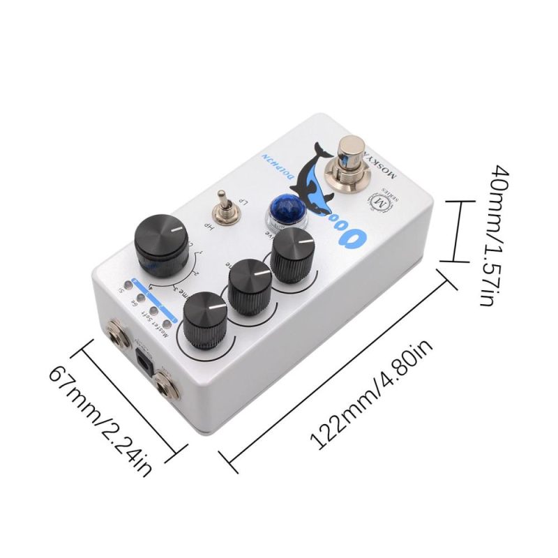 Musical Effects |   Distortion/Overdrive Guitar Effect Pedal for Electric Guitar – DOLPHIN White Musical Effects Musical Effects