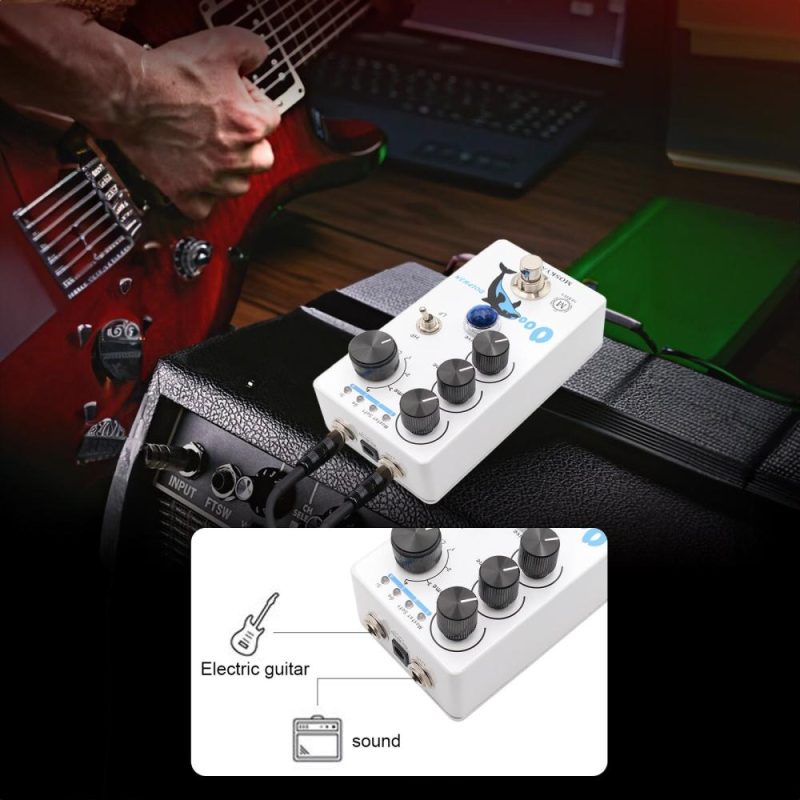 Musical Effects |   Distortion/Overdrive Guitar Effect Pedal for Electric Guitar – DOLPHIN White Musical Effects Musical Effects