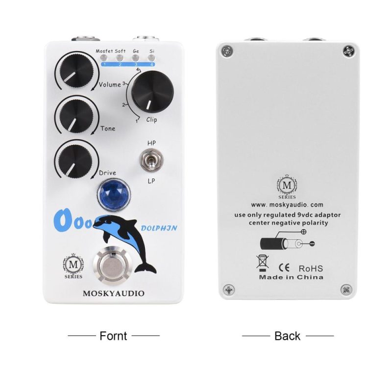 Musical Effects |   Distortion/Overdrive Guitar Effect Pedal for Electric Guitar – DOLPHIN White Musical Effects Musical Effects