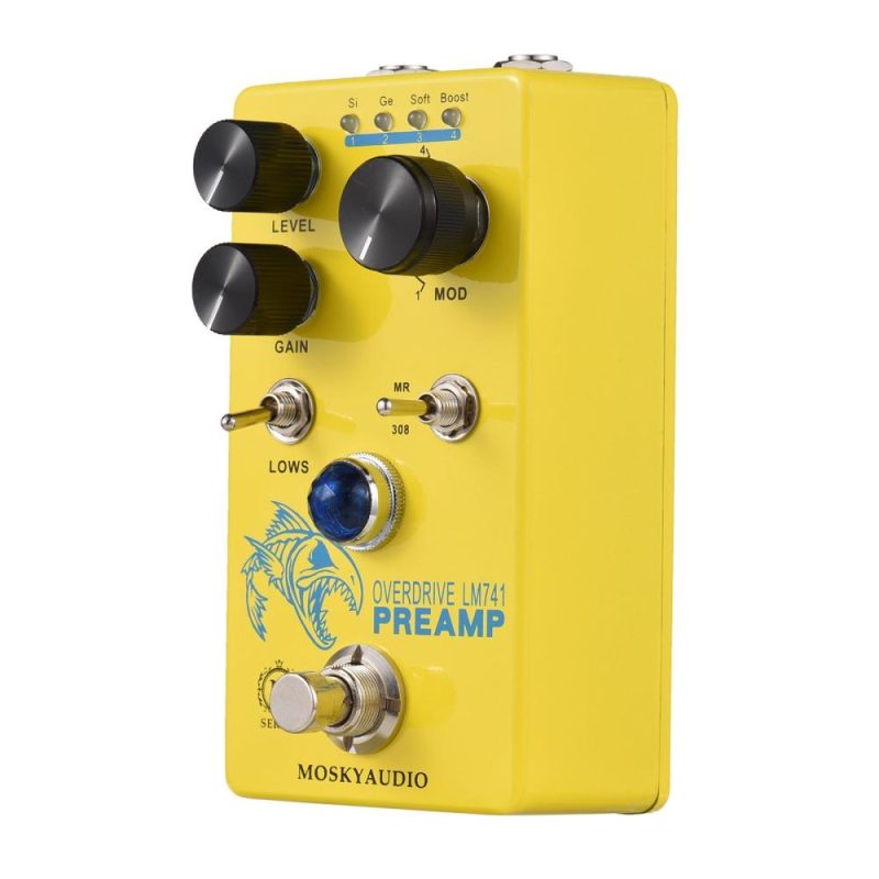 Musical Effects |   Distortion/Overdrive/Preamp Guitar Effect Pedal – LM741 PREAMP Yellow Musical Effects Musical Effects