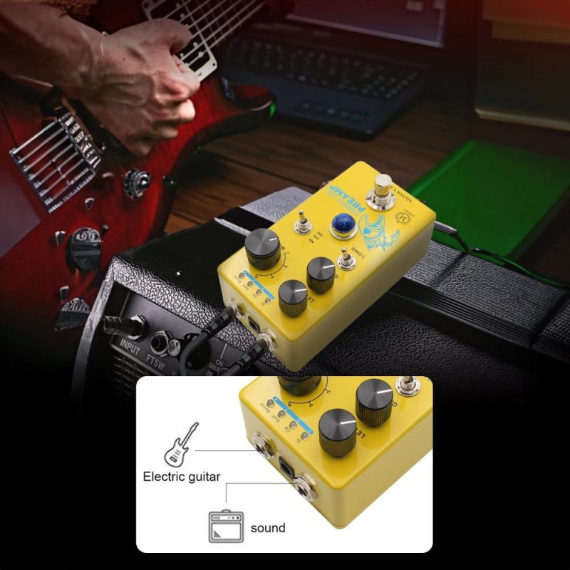 Musical Effects |   Distortion/Overdrive/Preamp Guitar Effect Pedal – LM741 PREAMP Yellow Musical Effects Musical Effects