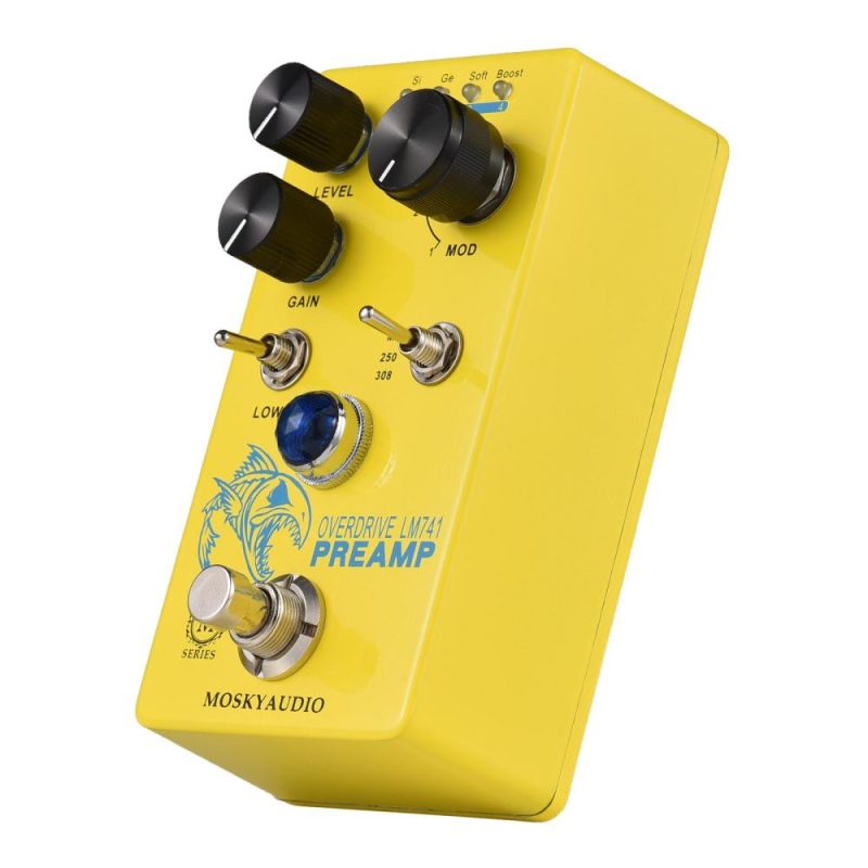 Musical Effects |   Distortion/Overdrive/Preamp Guitar Effect Pedal – LM741 PREAMP Yellow Musical Effects Musical Effects