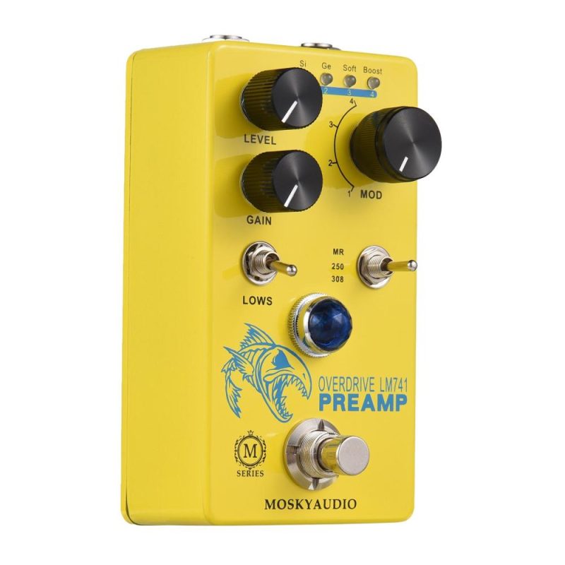 Musical Effects |   Distortion/Overdrive/Preamp Guitar Effect Pedal – LM741 PREAMP Yellow Musical Effects Musical Effects