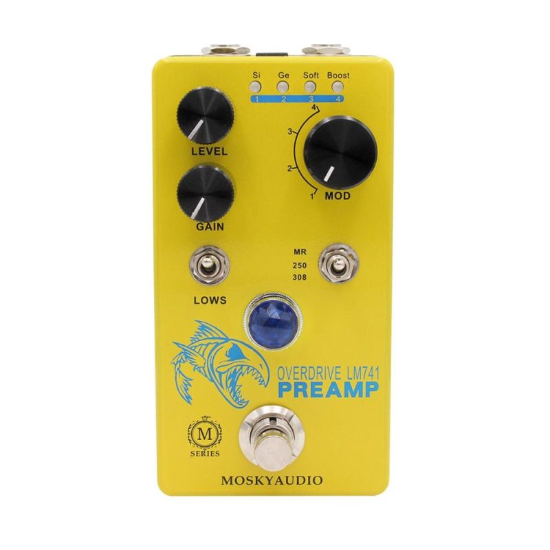 Musical Effects |   Distortion/Overdrive/Preamp Guitar Effect Pedal – LM741 PREAMP Yellow Musical Effects Musical Effects