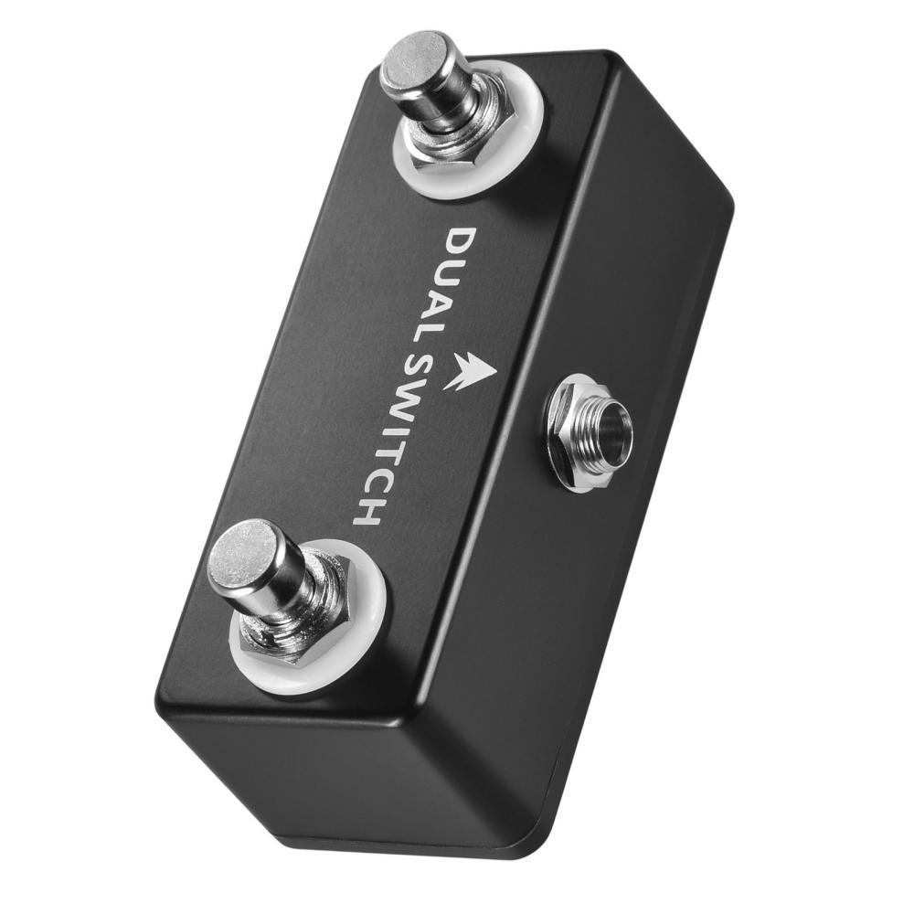 Musical Effects |   Dual Switch Dual Footswitch Foot Switch Pedal Full Metal Shell Black Musical Effects Black