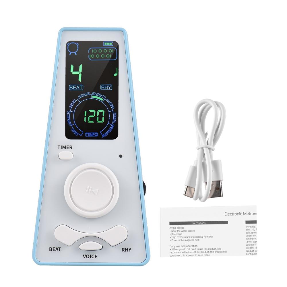 Musical Effects |   Electronic Digital Metronome with Timer Universal Electronic Metronome Blue Musical Effects Blue