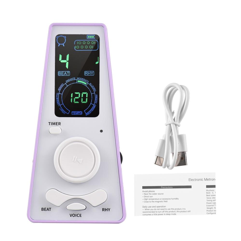 Musical Effects |   Electronic Digital Metronome with Timer Universal Electronic Metronome Purple Musical Effects Musical Effects