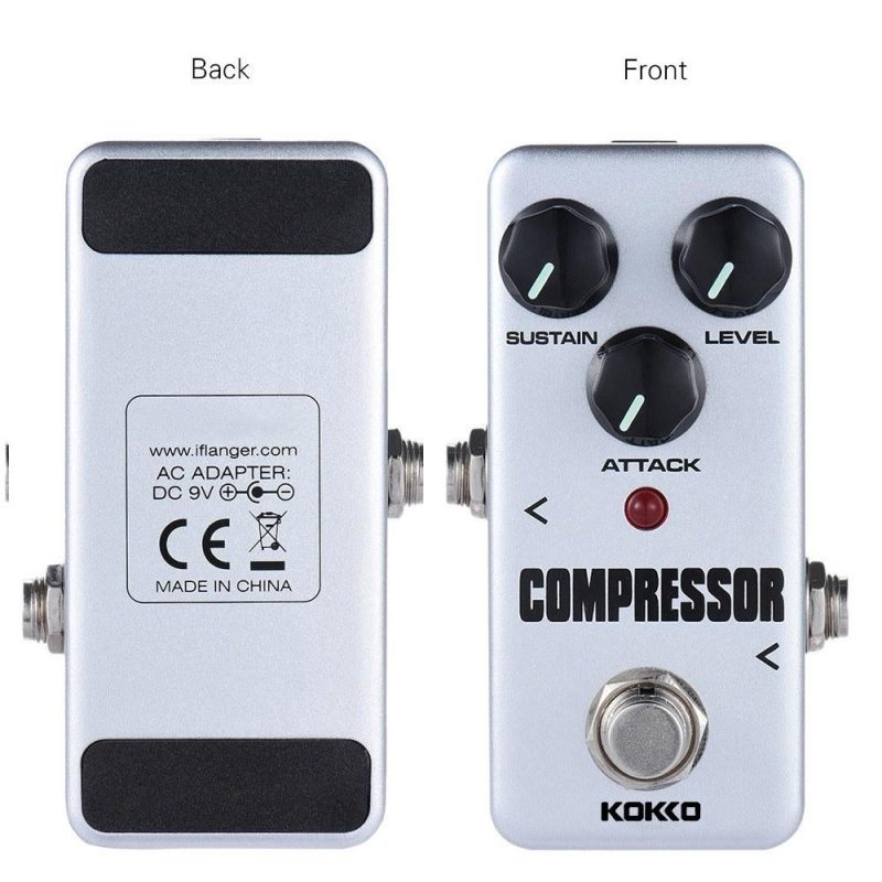 Musical Effects |   FCP2 Mini Compressor Pedal Portable Guitar Effect Pedal Grey Musical Effects Grey